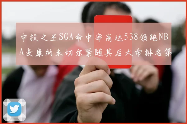 中投之王SGA命中率高达538领跑NBA麦康纳米切尔紧随其后大帝排名第七