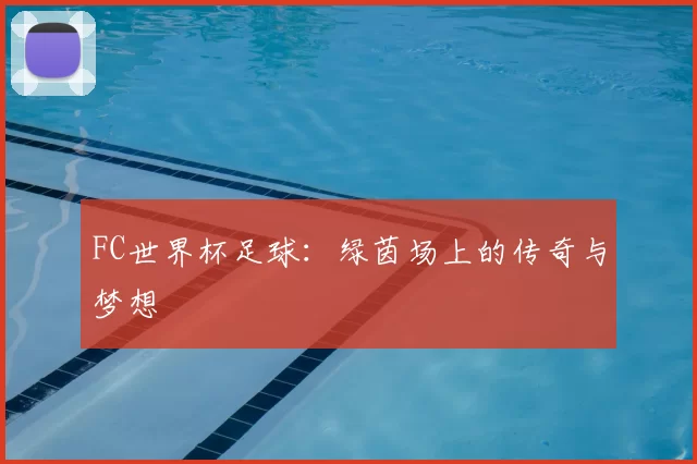 FC世界杯足球：绿茵场上的传奇与梦想